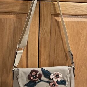 Karl Lagerfeld Crossbody Bag with Floral Appliques